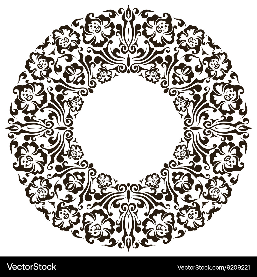 Elegant Floral Frame Royalty Free Vector Image