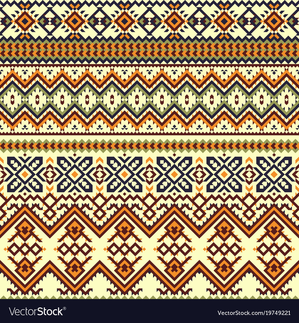 Ethnic colorful seamless pattern Royalty Free Vector Image