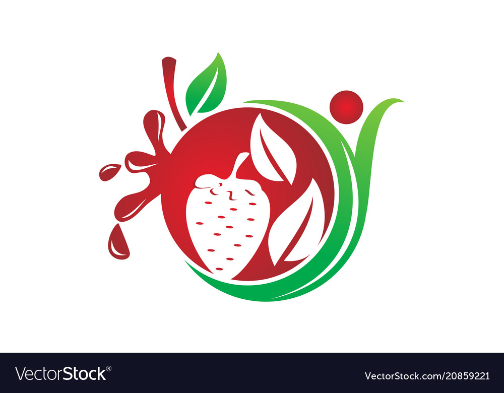 Health fruit juice Royalty Free Vector Image - VectorStock