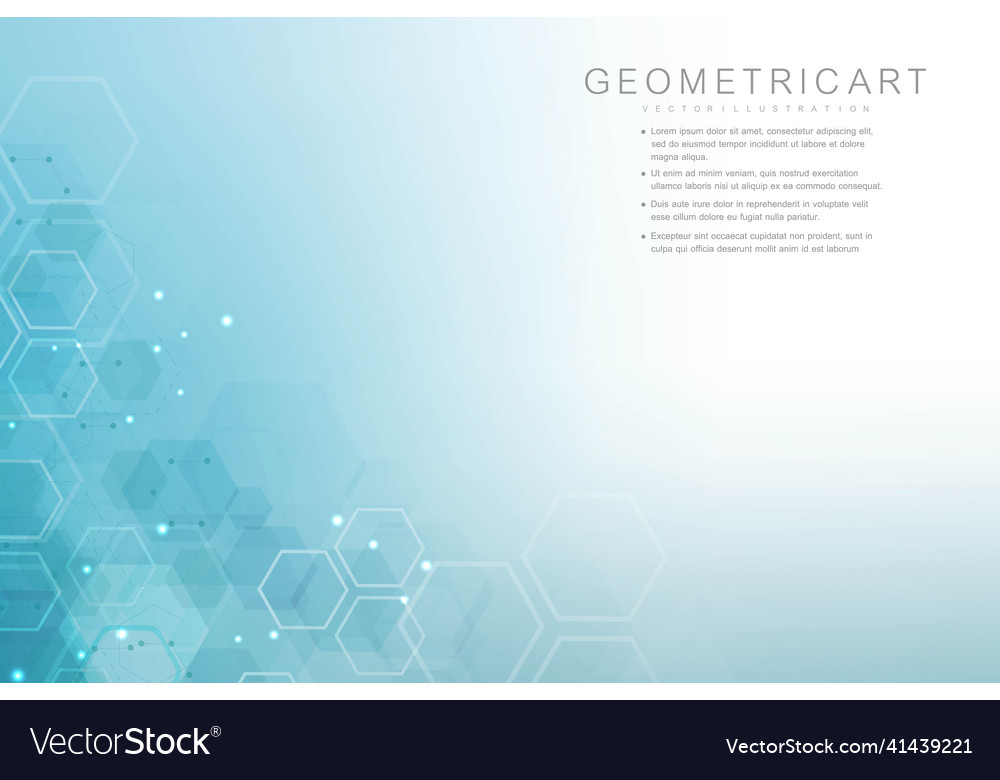 Hexagonal abstract background big data vector image Hexagonal abstract background big data