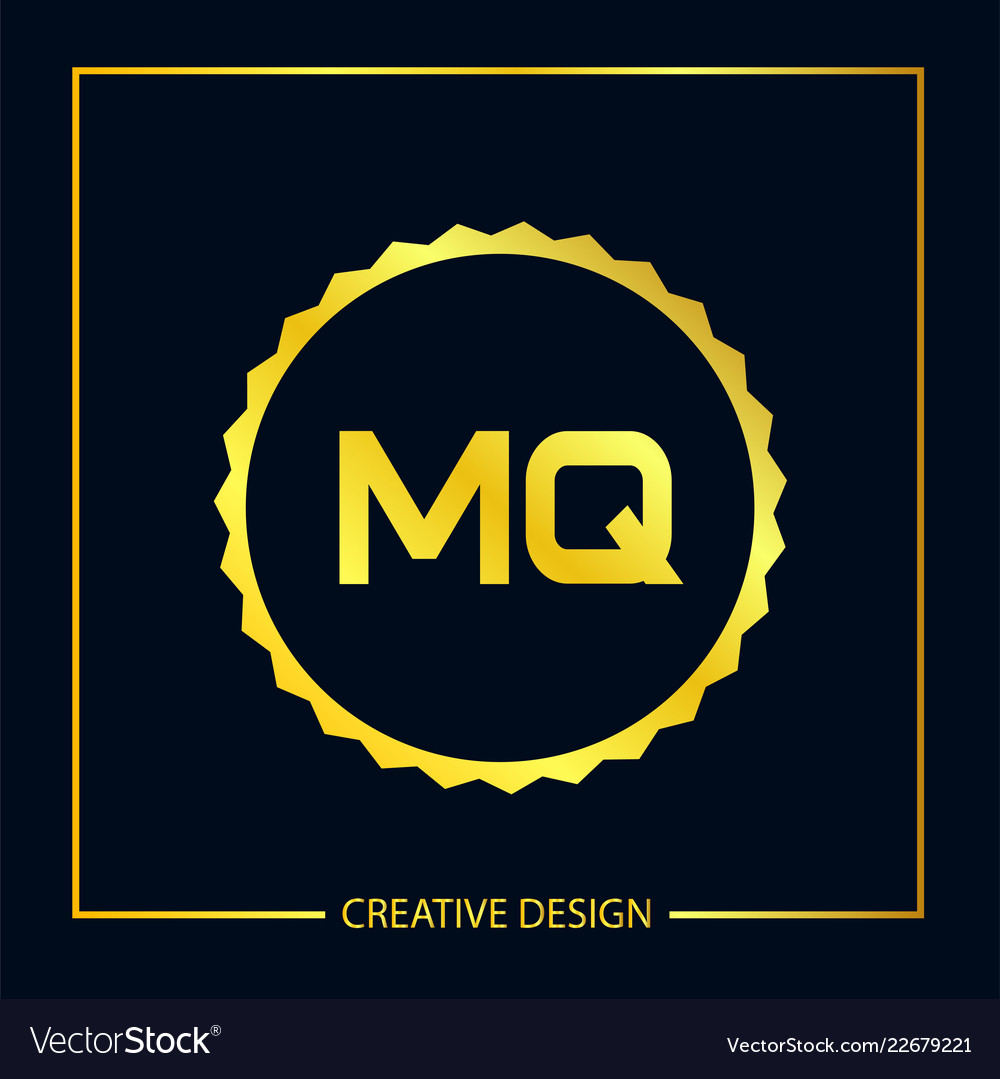 Initial letter mq logo template design