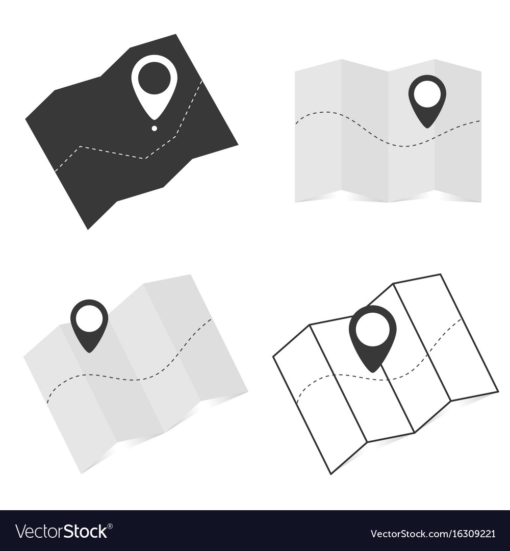 Map icon with pointer set