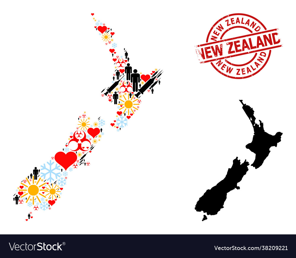 Rubber new zealand stamp and sunny population