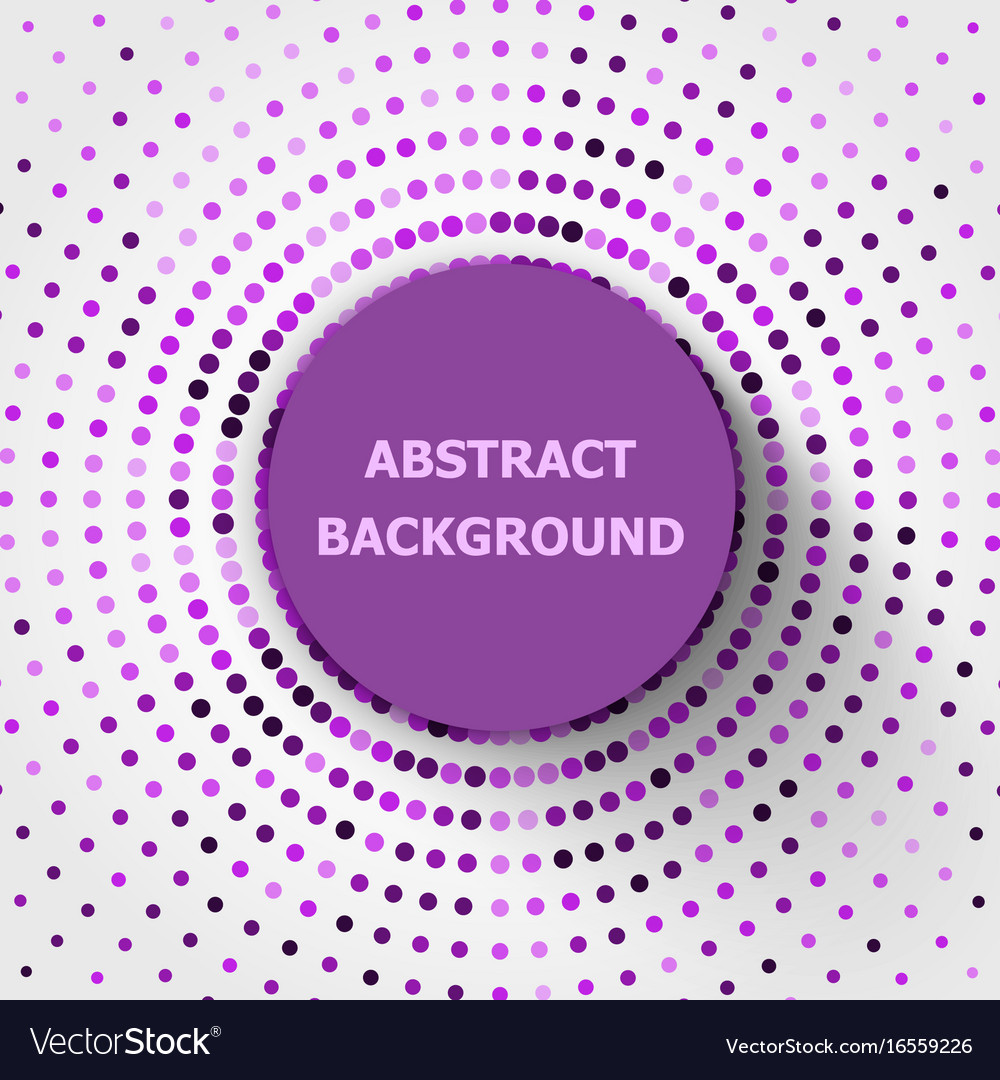 Abstract background with purple circles halftone Vector Image