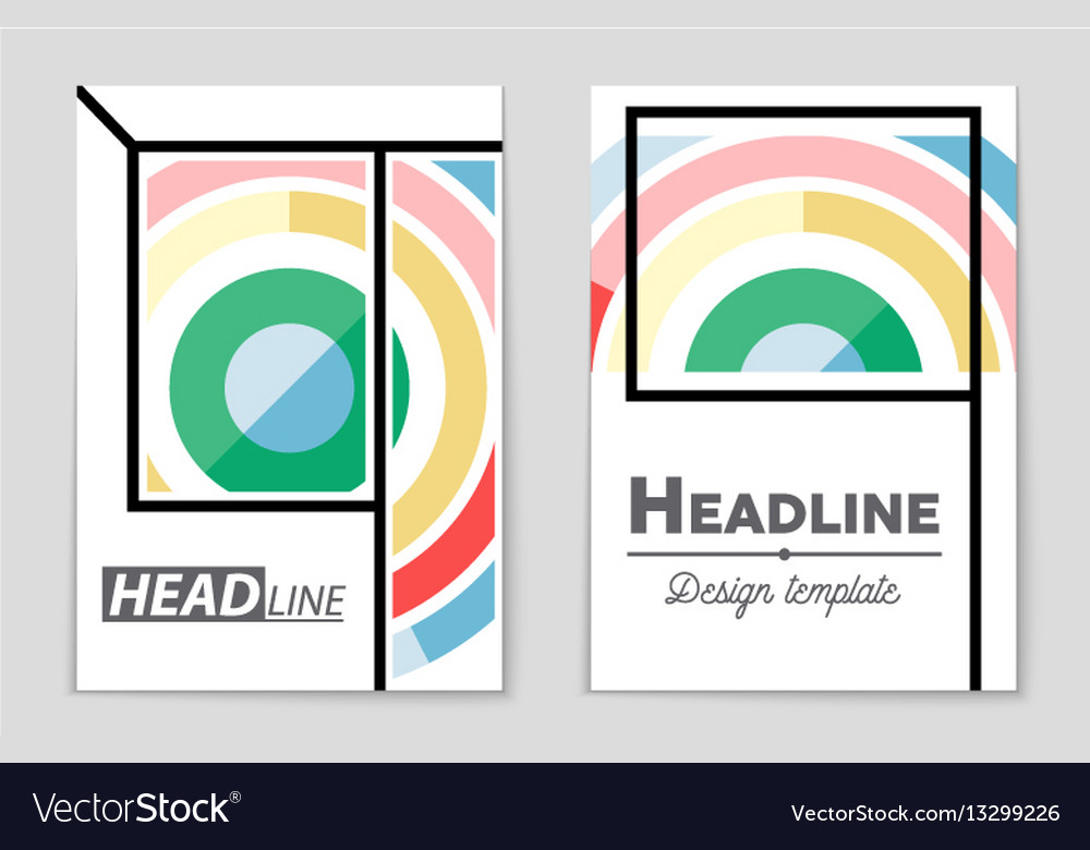 Abstract layout background set for art