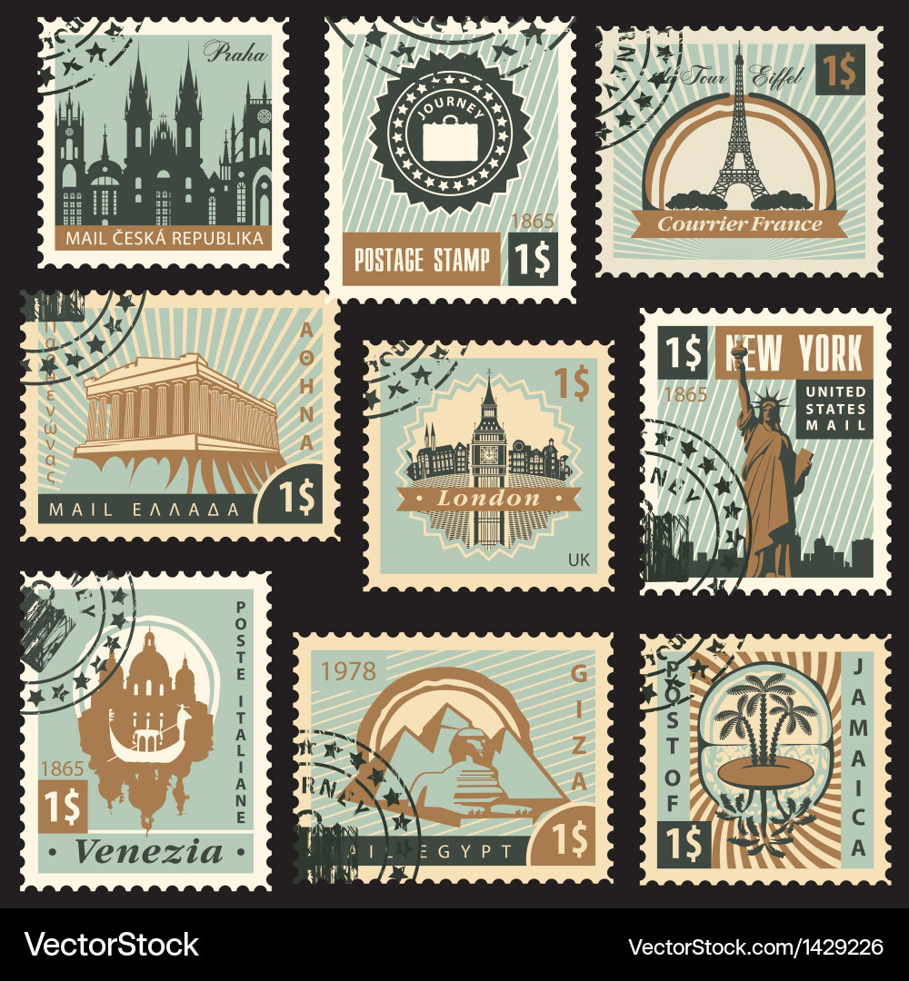 Architectural landmarks Royalty Free Vector Image