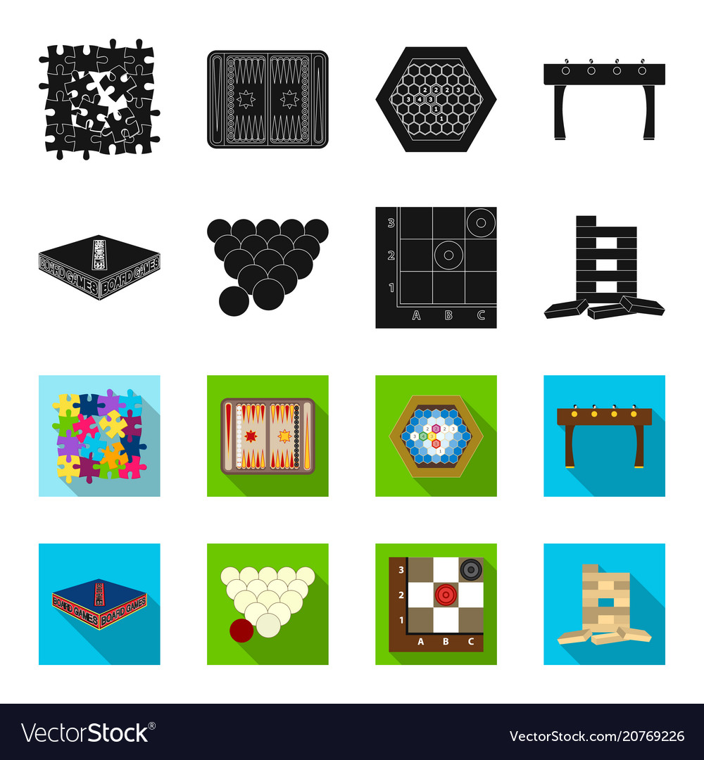 Board game blackflet icons in set collection