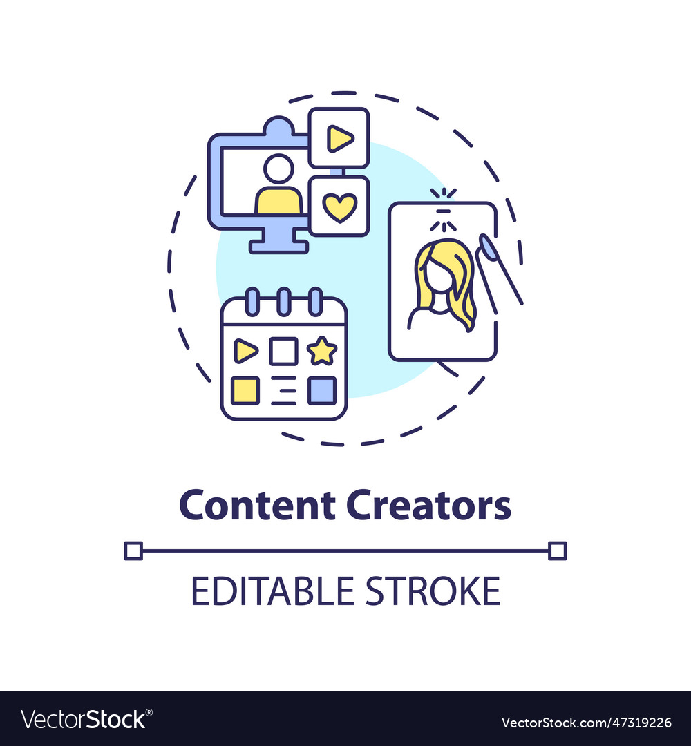 Content creators concept icon