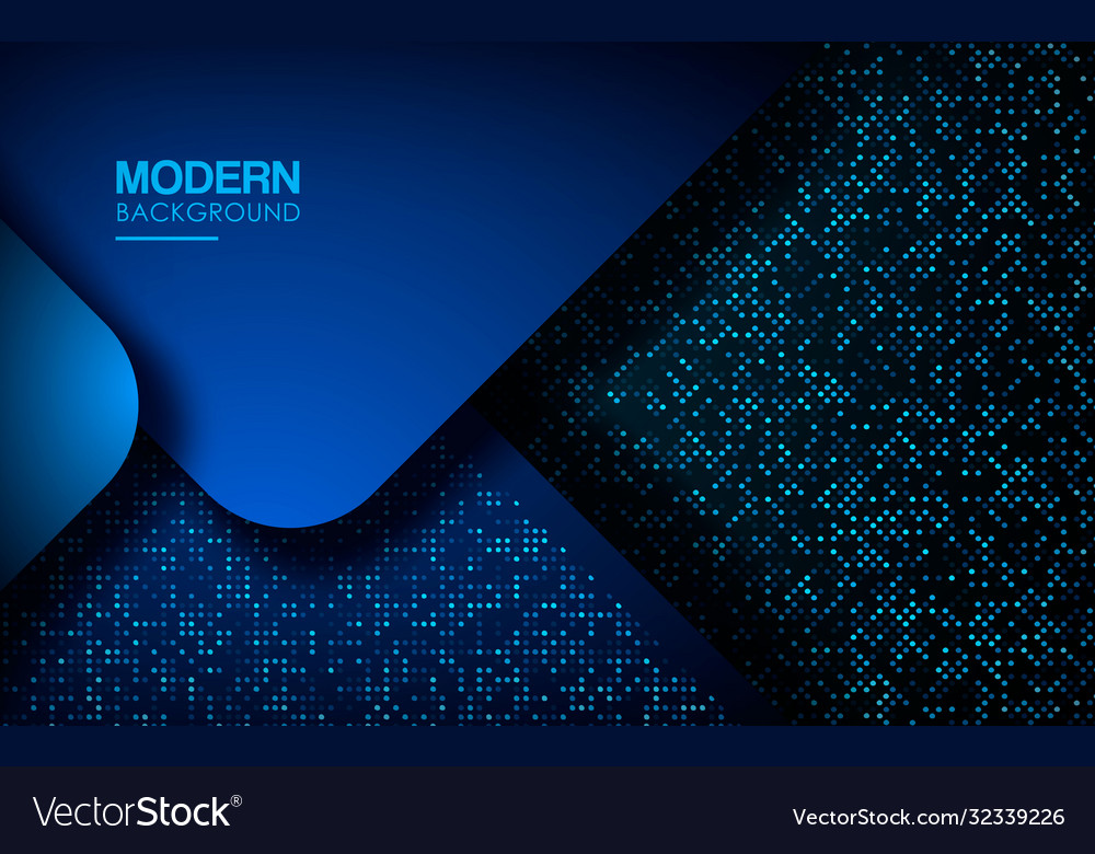 Dark abstract background with blue overlap layers vector image Dark abstract background with blue overlap layers