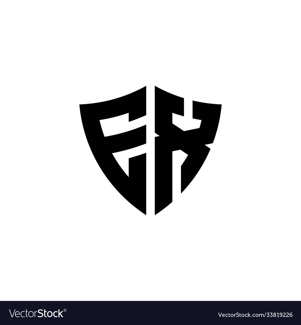 Ex monogram logo with shield shape design template
