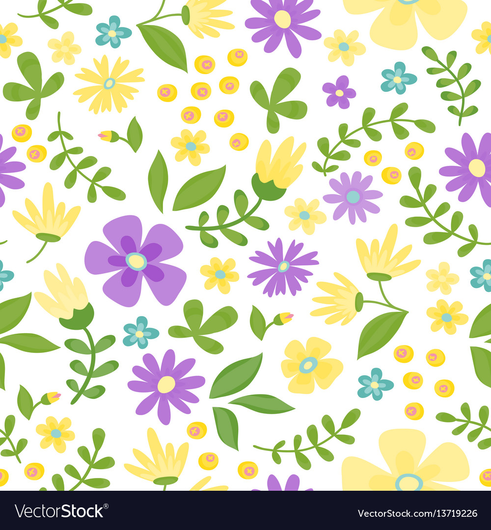 Floral Wreath Seamless Pattern