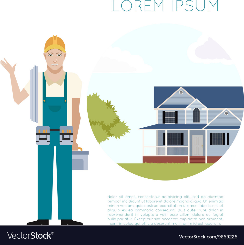 Home building banner2 Royalty Free Vector Image