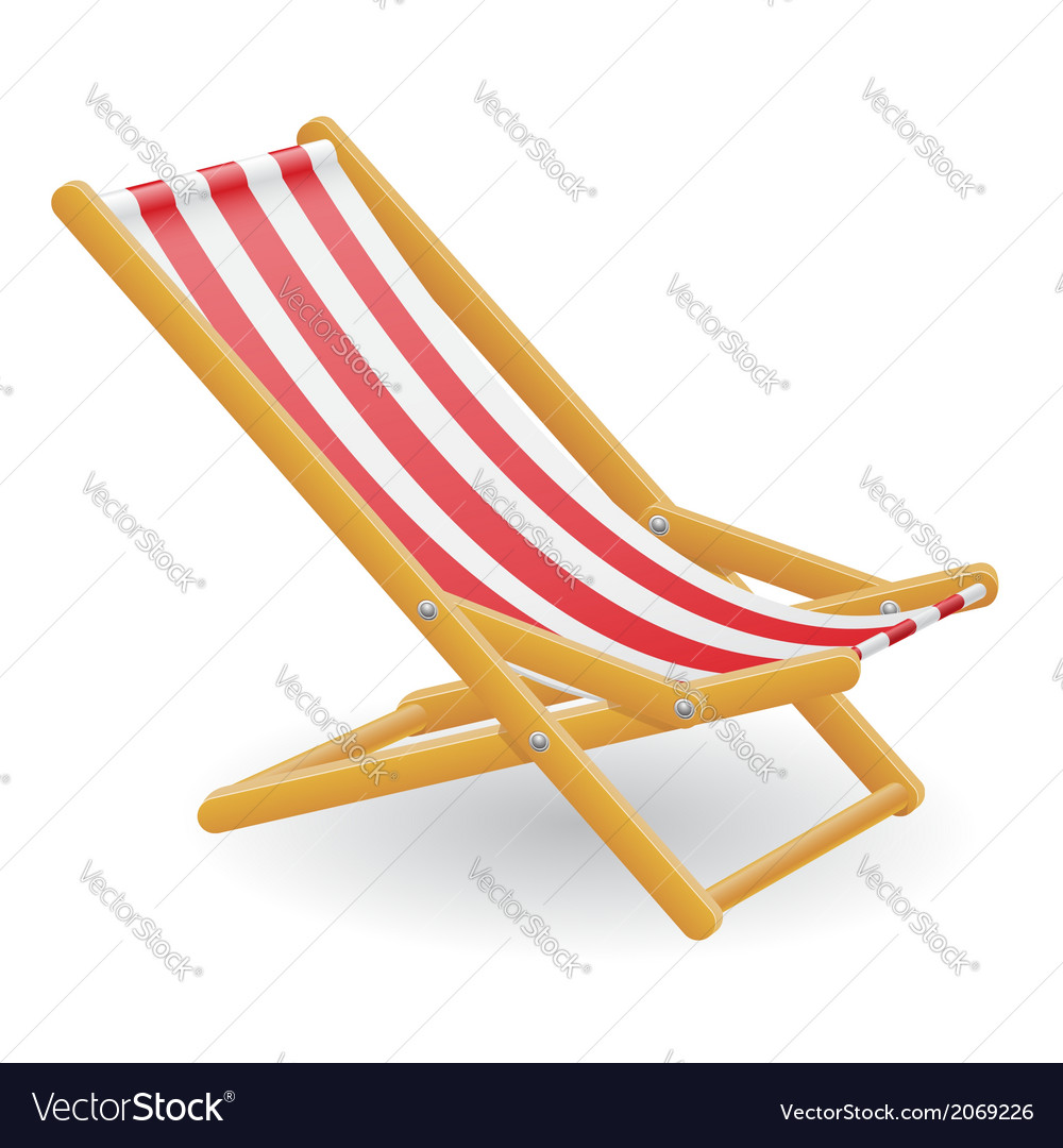 Isolierter Strandstuhl