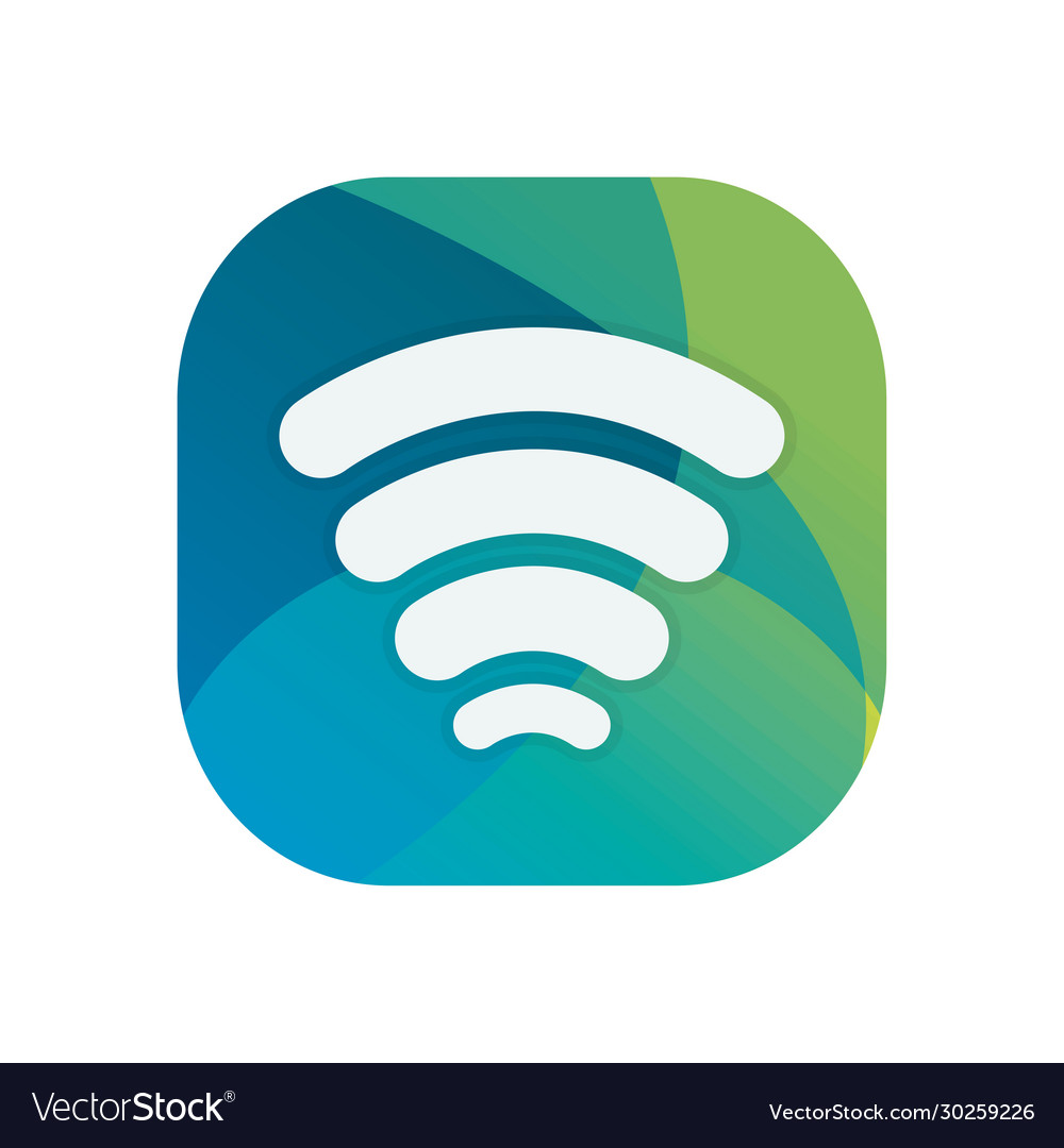 Isolated wifi zone block flat style icon