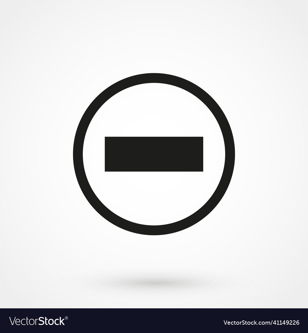 Minus icon in a simple style Royalty Free Vector Image