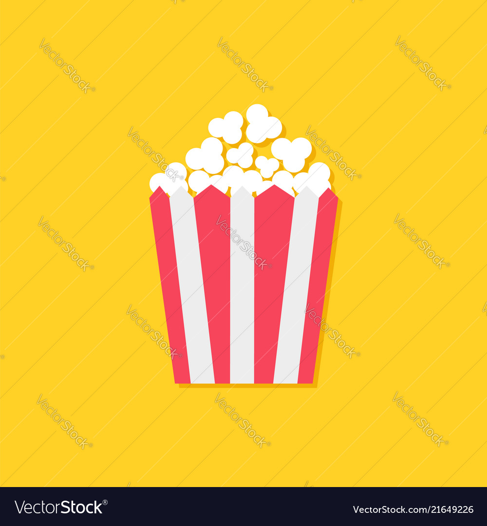 Popcorn icon cinema sign symbol in flat design