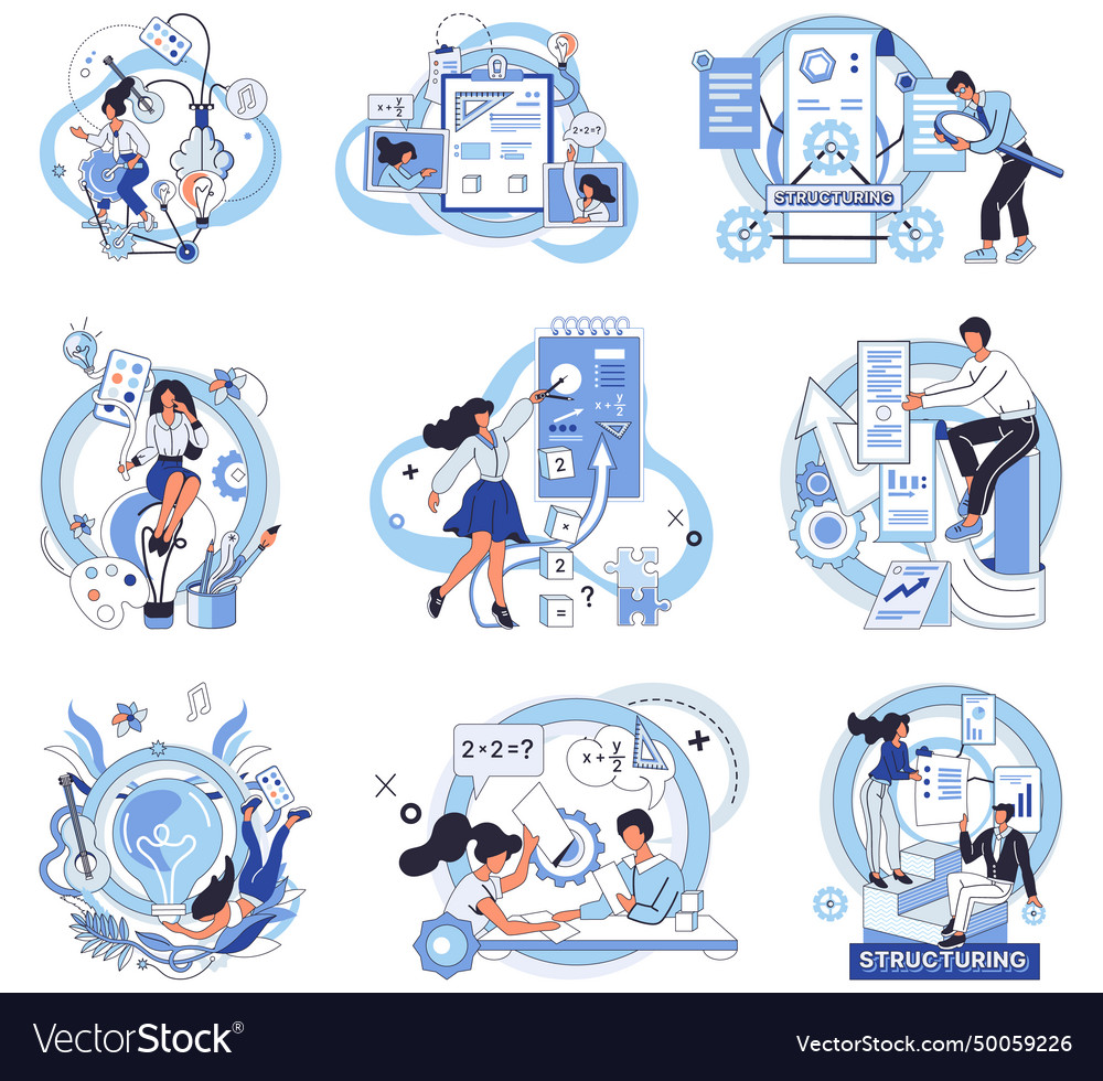 Project management the process managing projects Vector Image