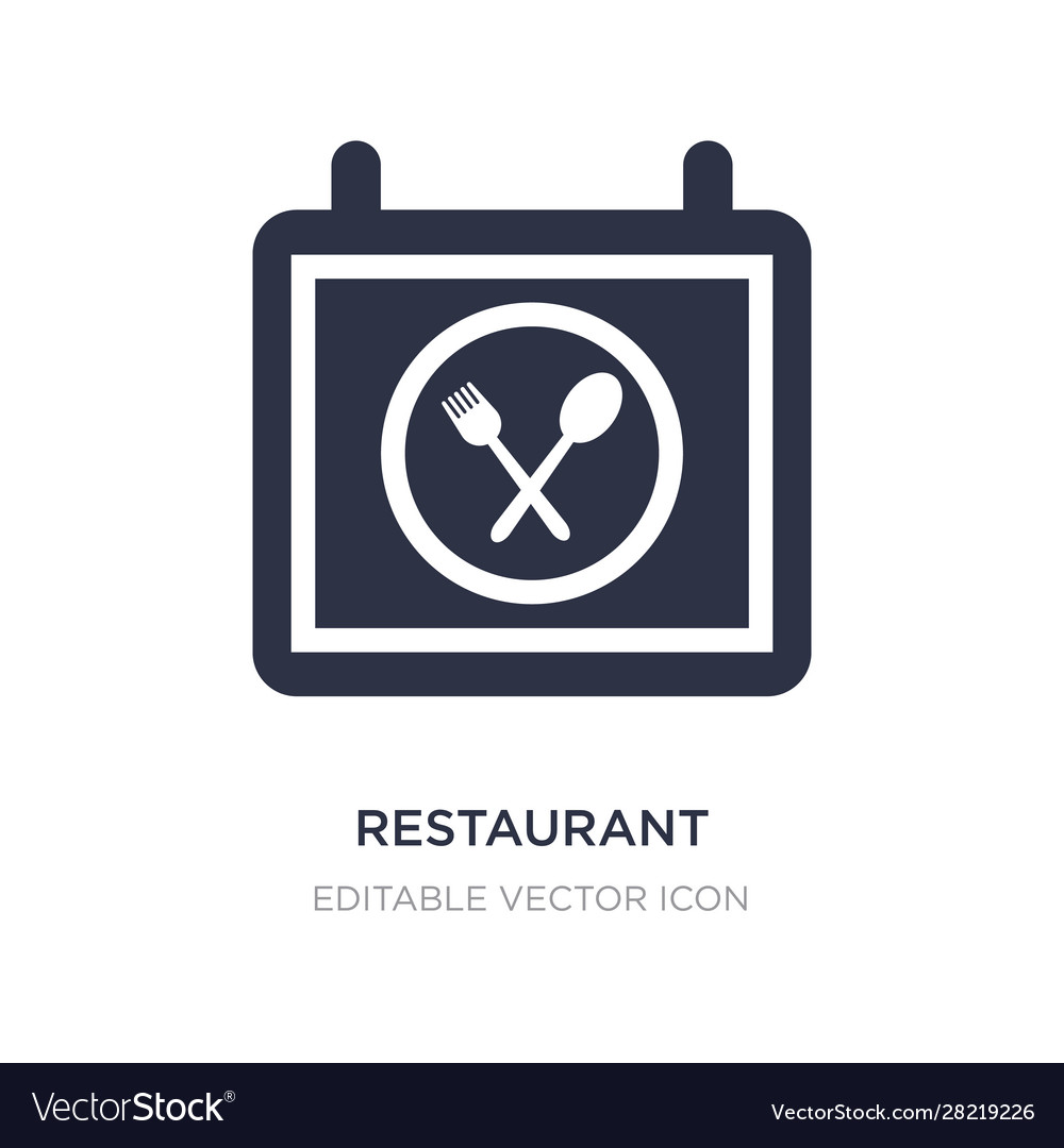 Restaurant icon on white background simple