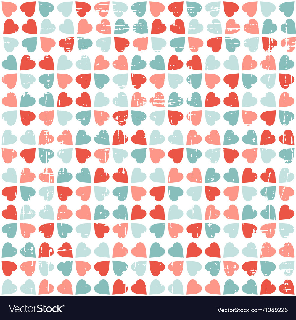 Retro Valentine Hearts Pattern