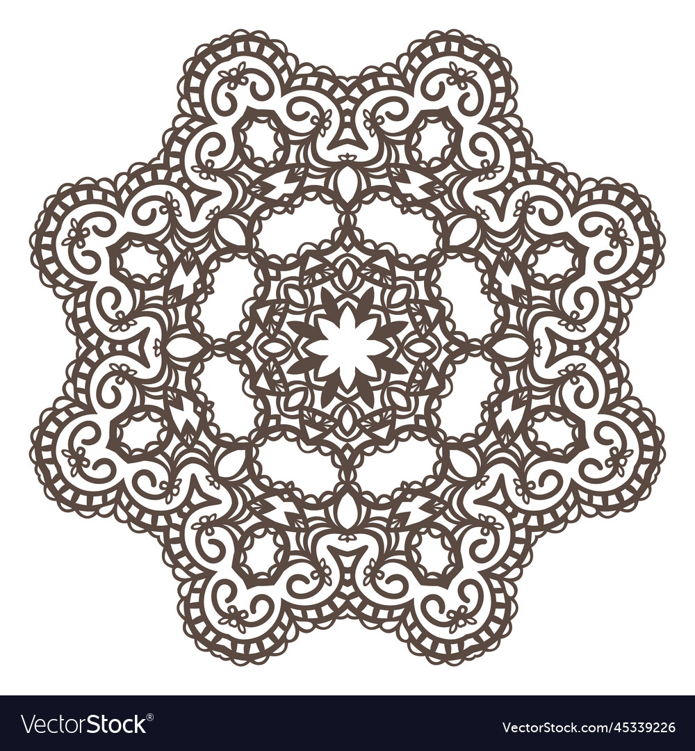 Round pattern circular ornament design element