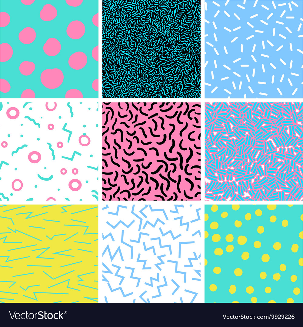 Seamless pattern memphis style