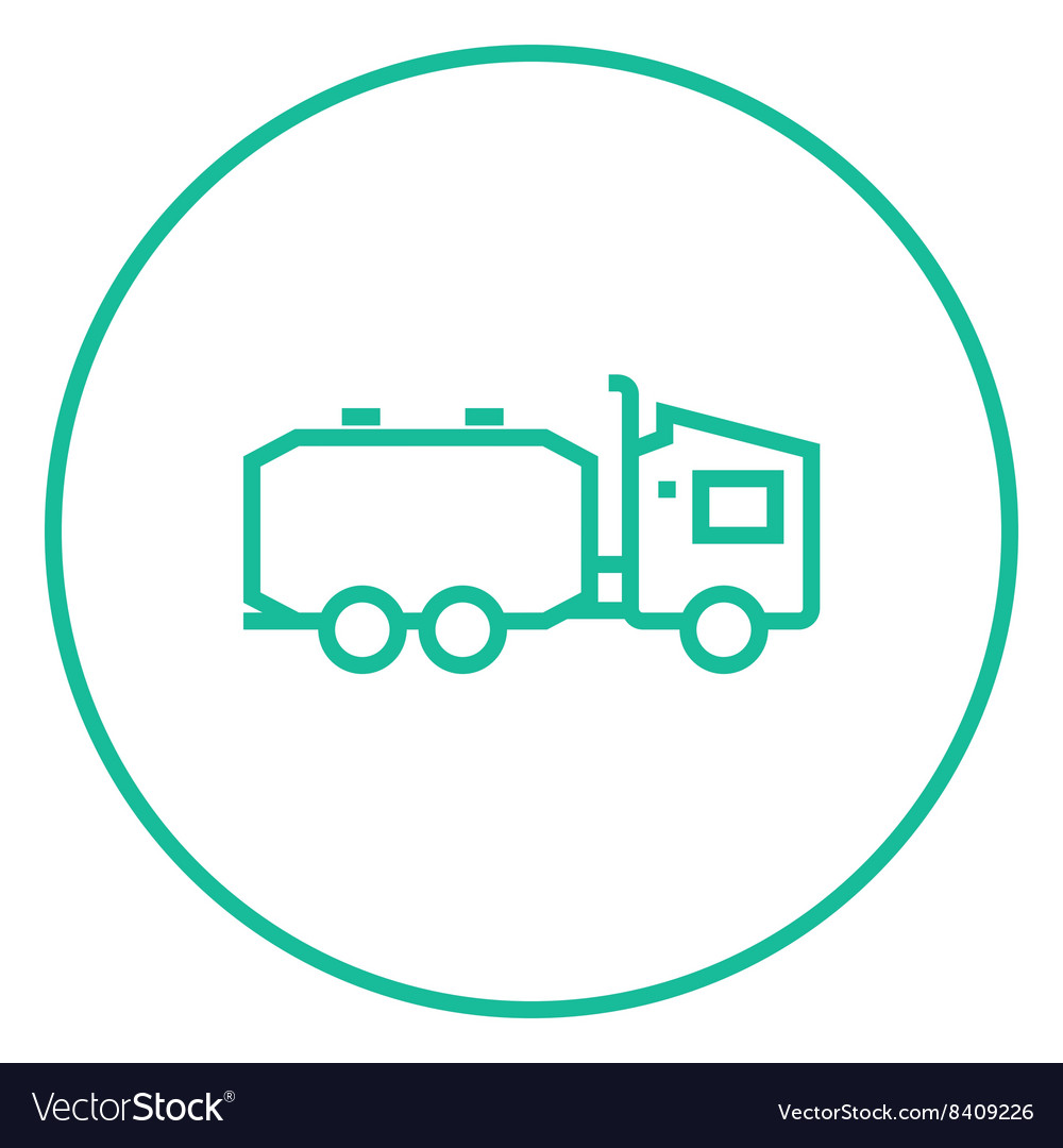 Truck liquid cargo line icon