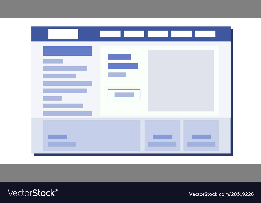 Website flat design ui window sample web