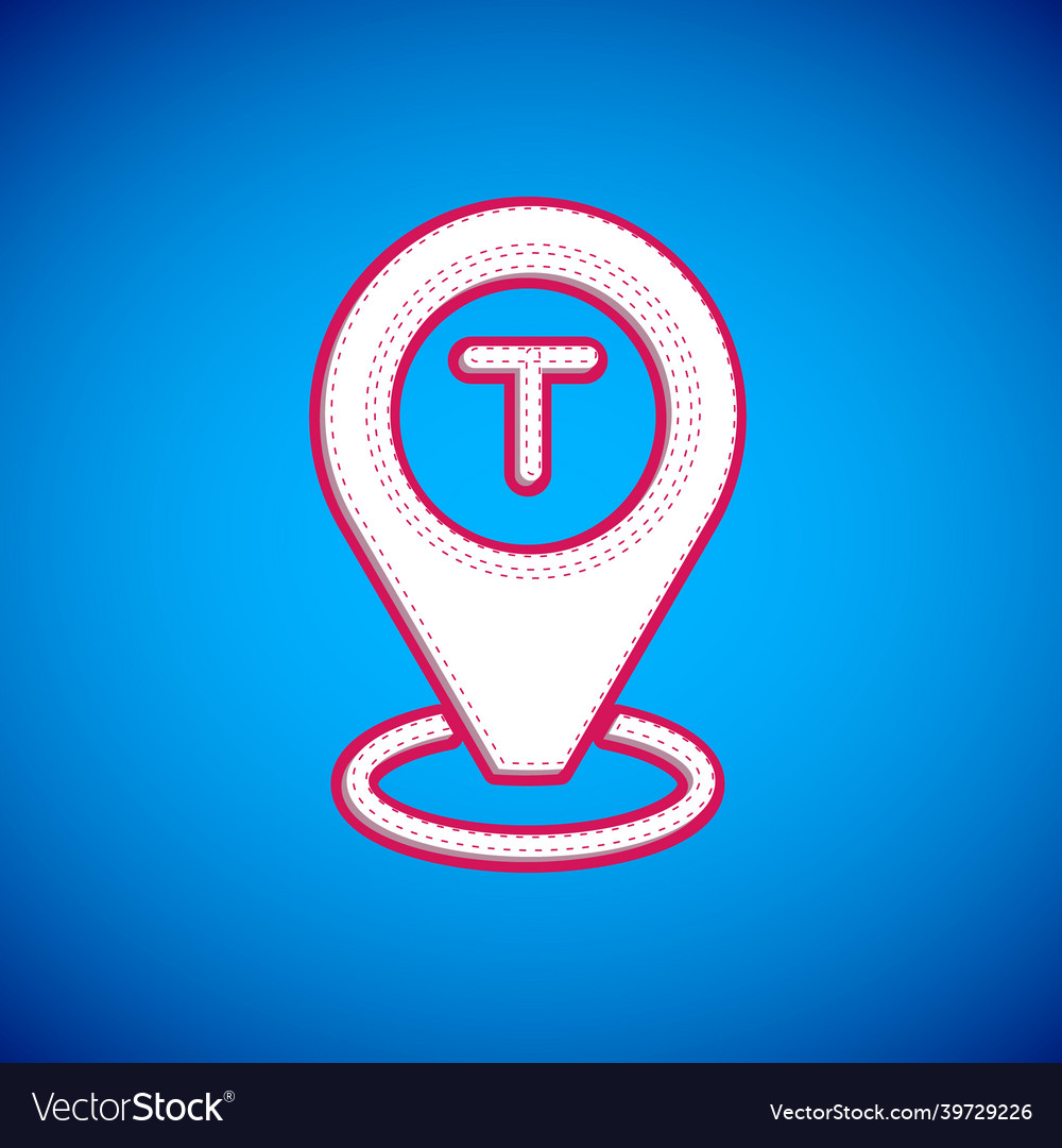 White map pointer with taxi car icon isolated Vector Image White map pointer with taxi car icon isolated