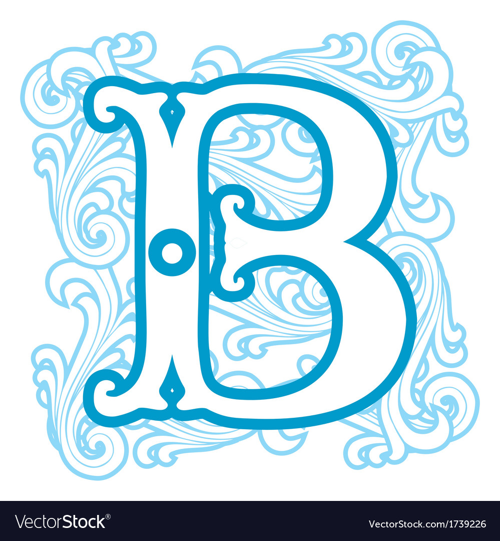 vintage letter b logo