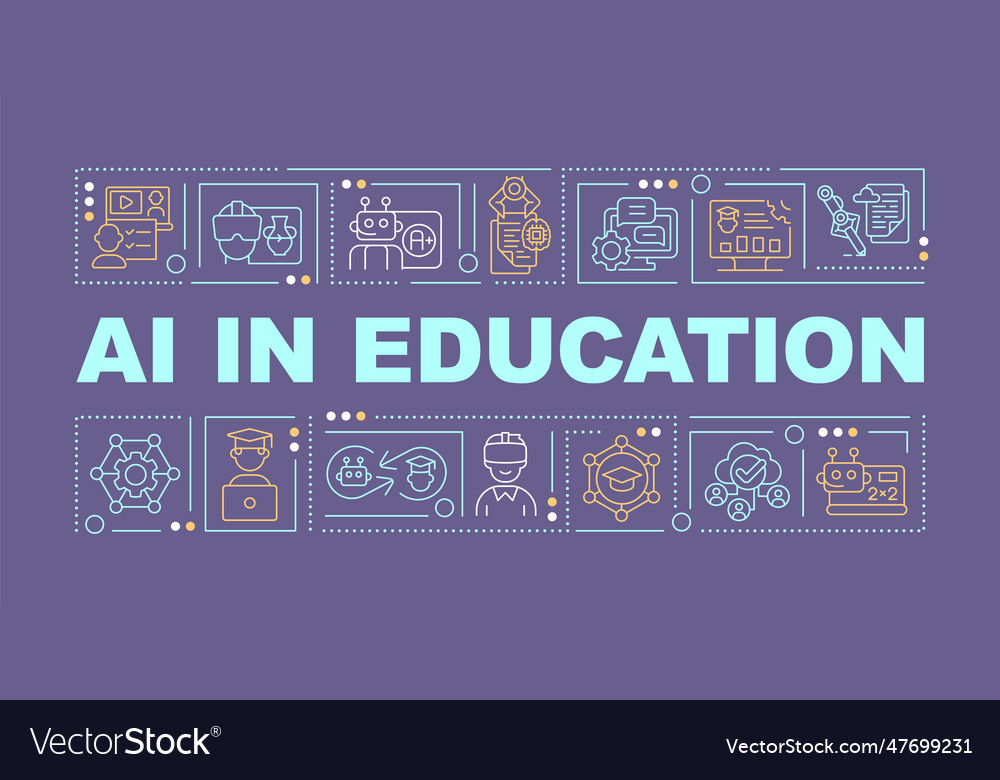 Ai in education text concept