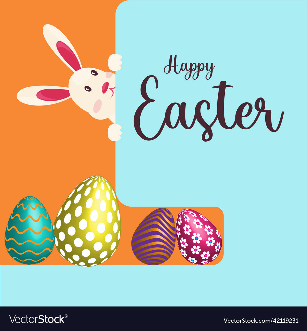 Banner design of happy easter Royalty Free Vector Image