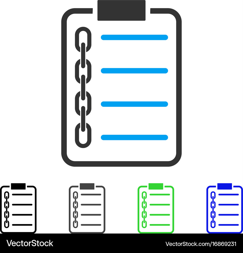 Blockchain contract flat icon Royalty Free Vector Image