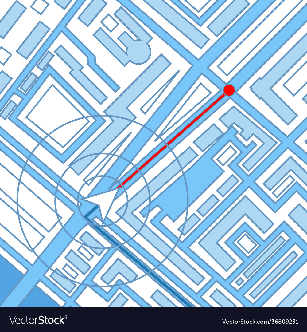 City street road map taxi tracking urban route