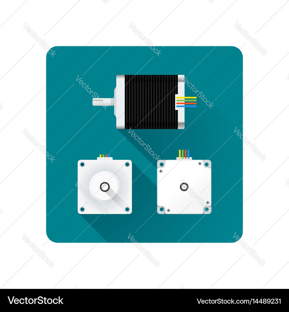 Unit Motor Vector Electric motor flat Royalty Free Vector Image - VectorStock
