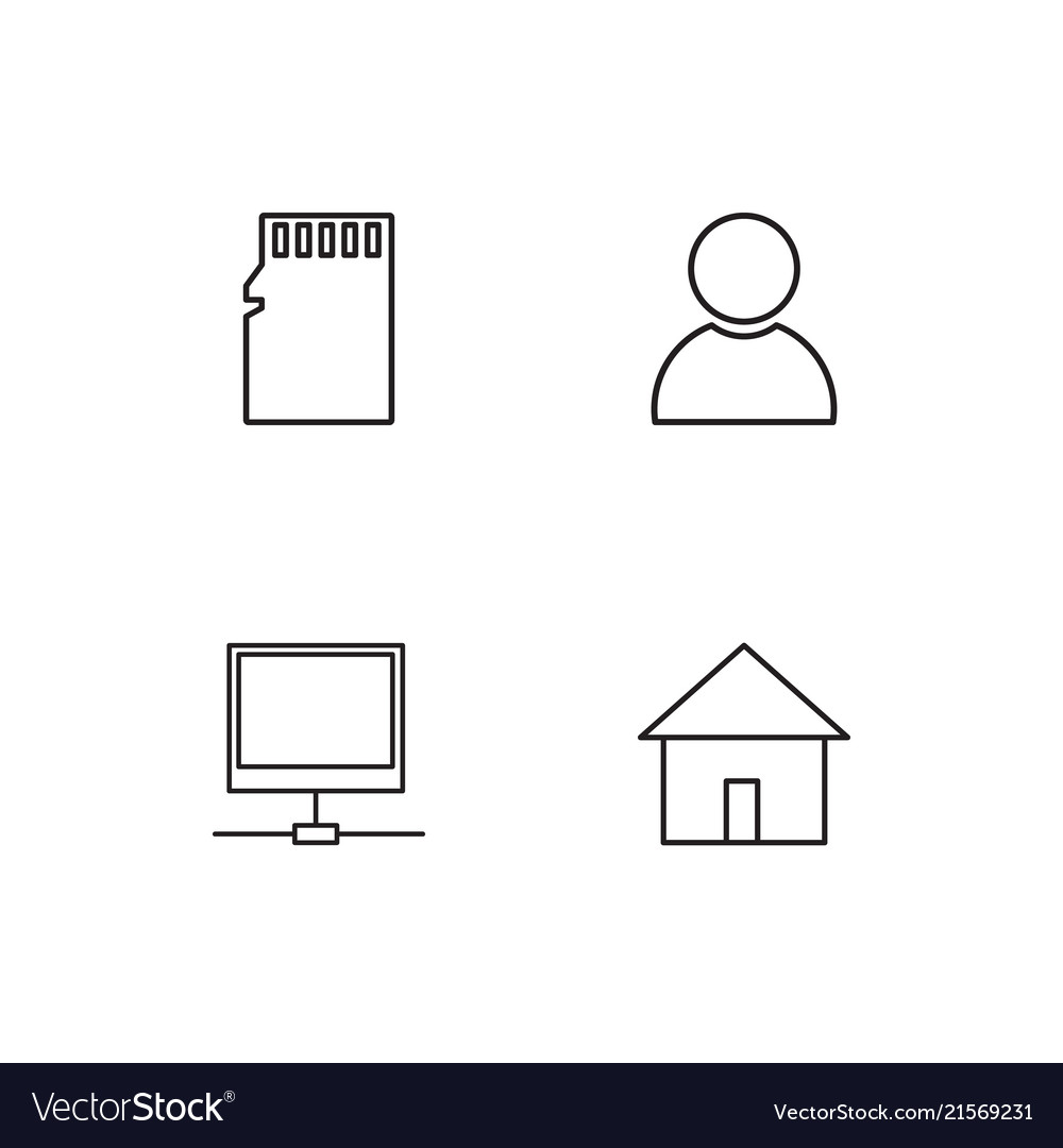 Electrical devices linear icons set simple