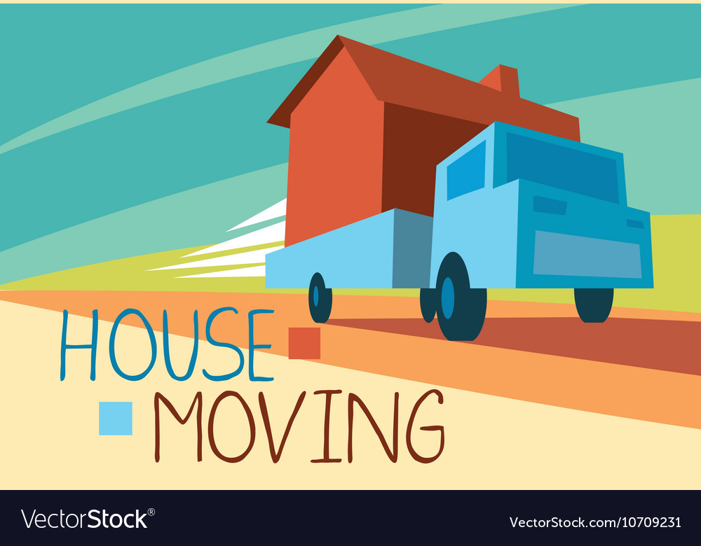 House moving concept Royalty Free Vector Image