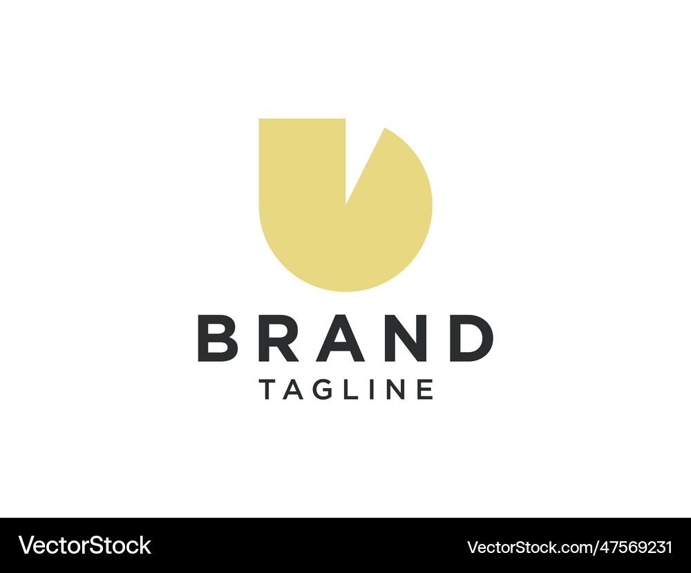 Initial letter b logo flat logo design template Vector Image