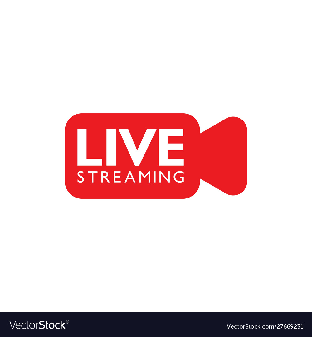 Live stream logo design Royalty Free Vector Image