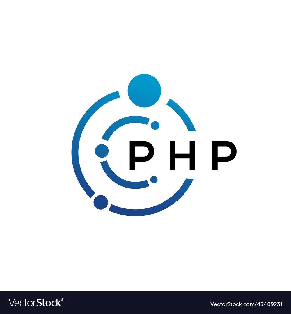 Php letter technology logo design on white Vector Image