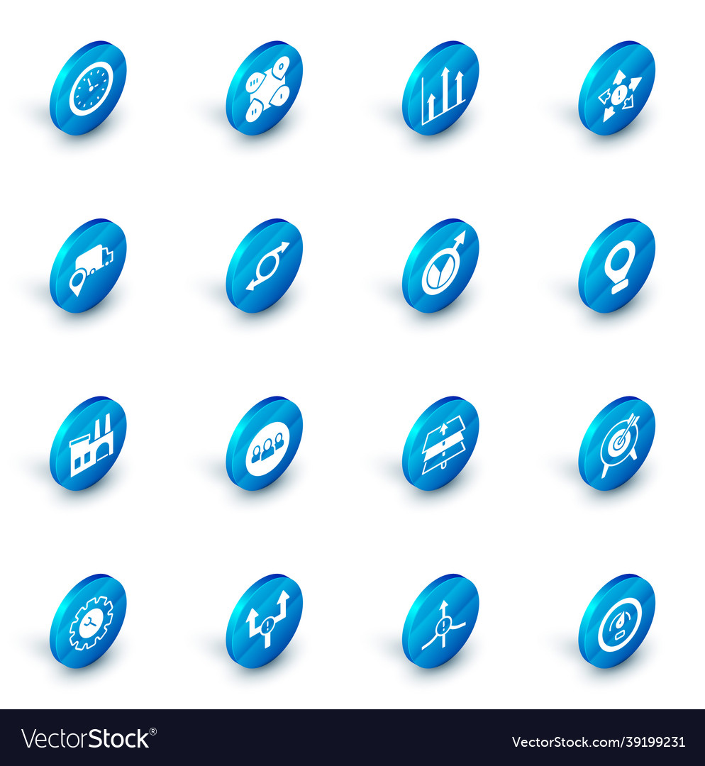 Set infographic element pie chart vector image Set infographic element pie chart