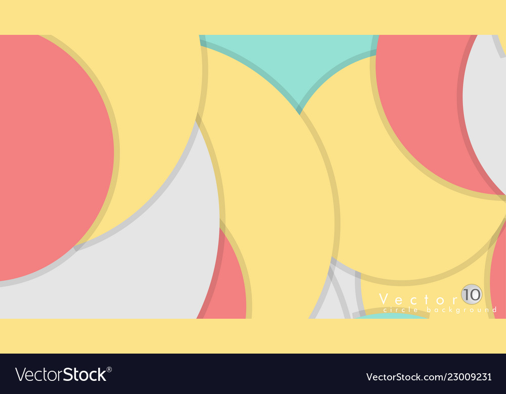 Simple and colorful circles background design vector image Simple and colorful circles background design