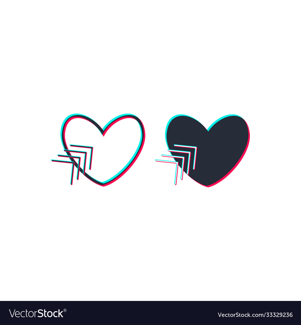 A set colored hearts icons with pointer sign Vector Image A set colored hearts icons with pointer sign