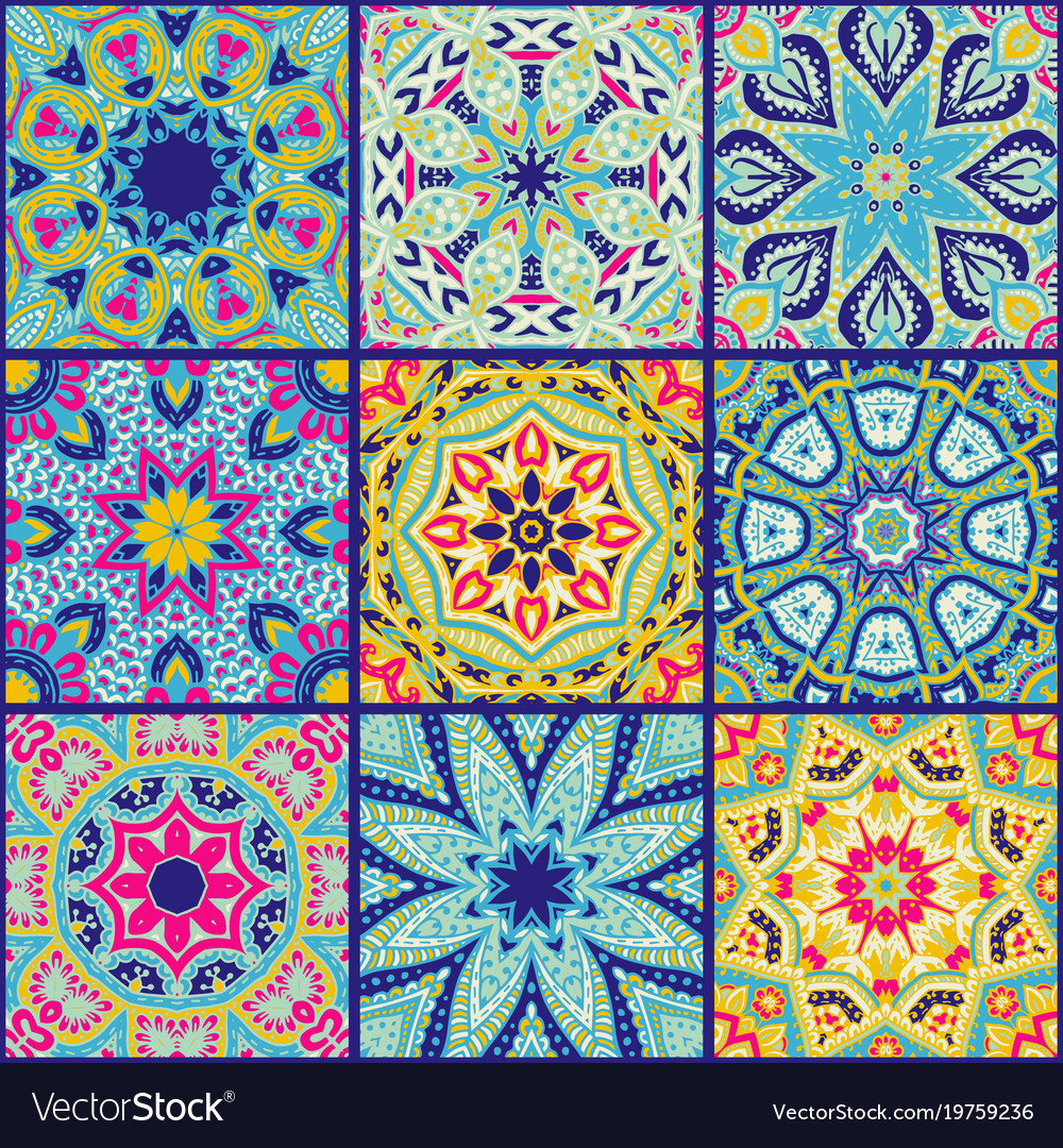 Abstract patchwork seamless pattern Royalty Free Vector