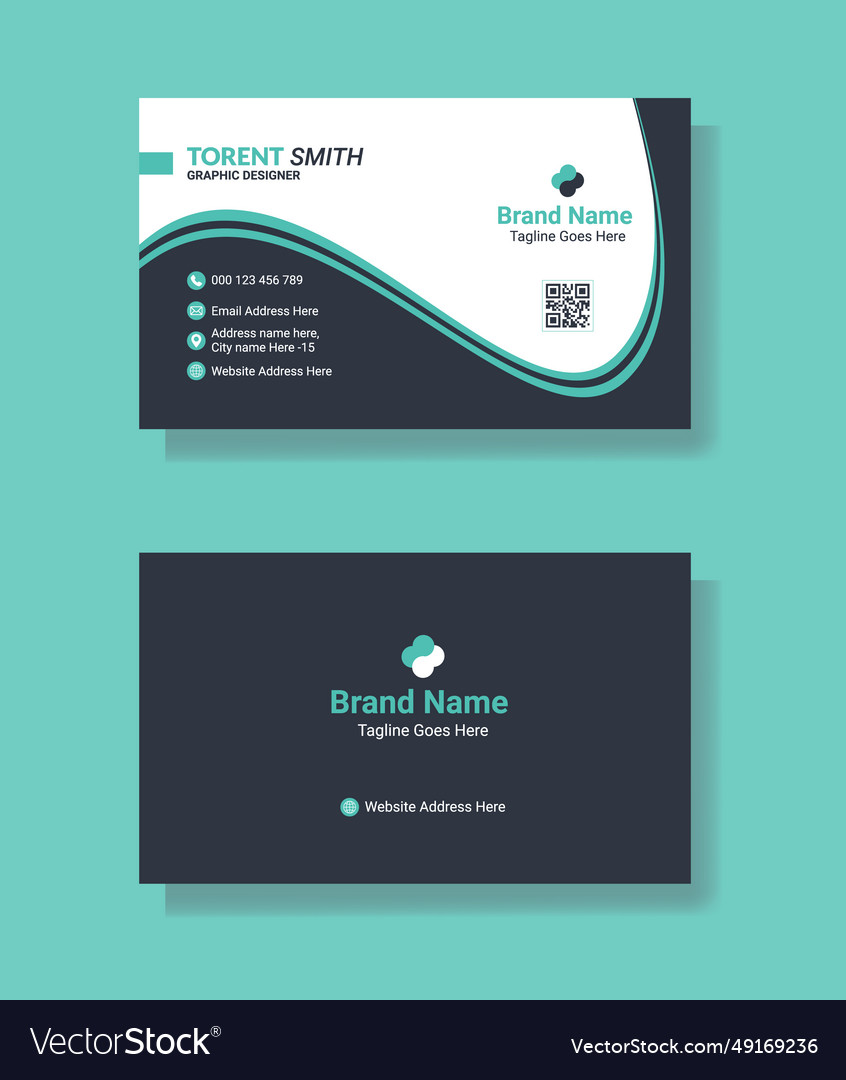 Business card and visiting card template Vector Image