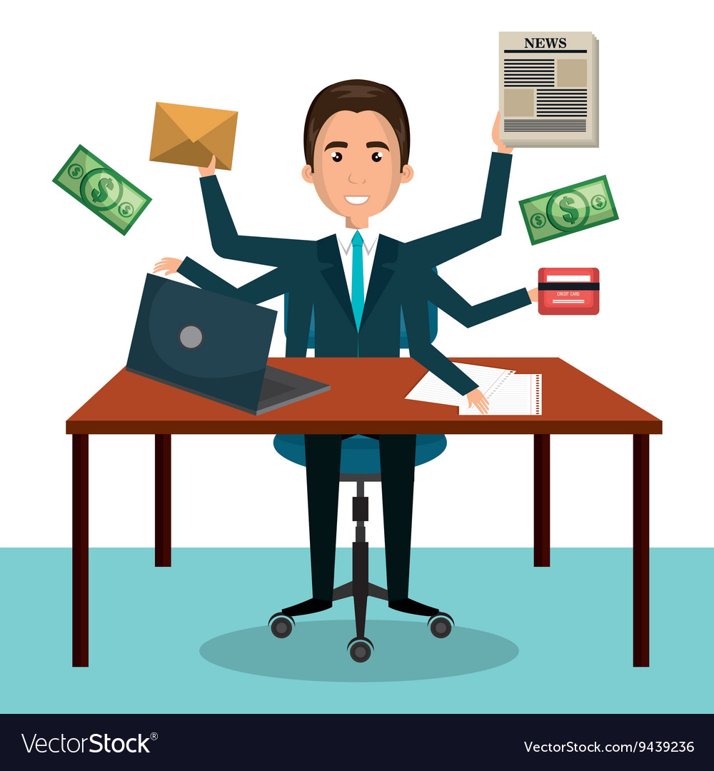 Busy Person Design Royalty Free Vector Image VectorStock