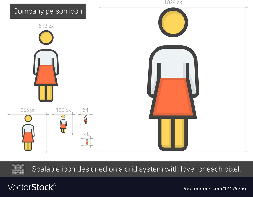 Company person line icon