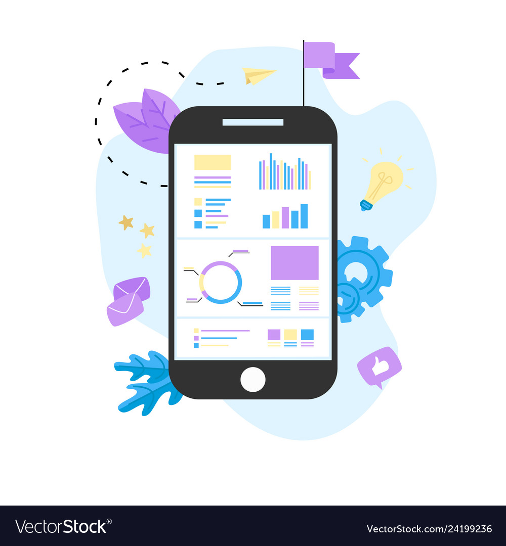 Data analysis design concept vector image Data analysis design concept