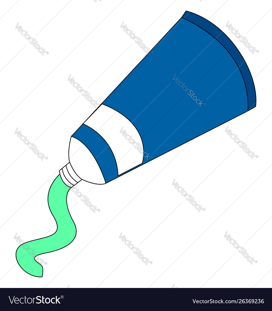 Green toothpaste on white background Royalty Free Vector