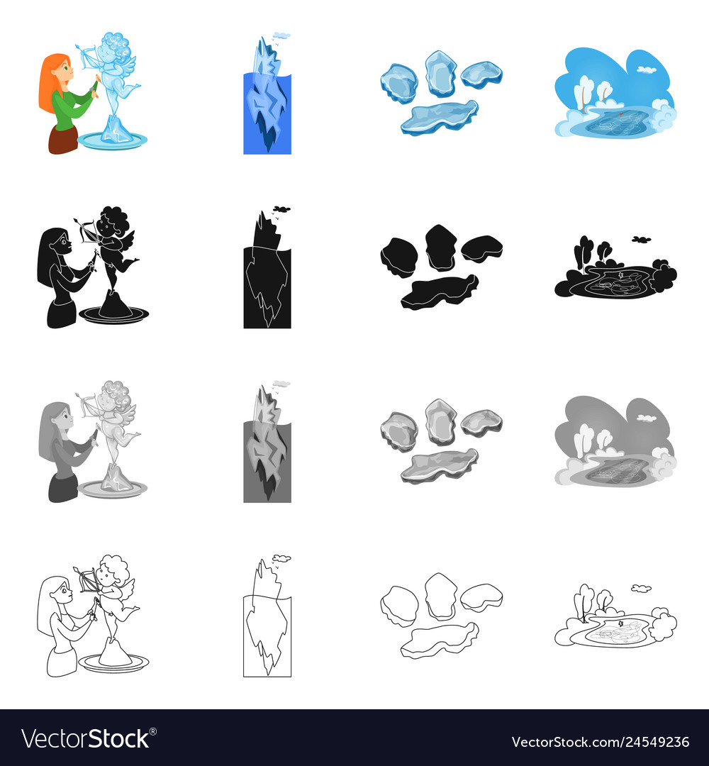 Isolated object of texture and frozen sign vector image Isolated object of texture and frozen sign