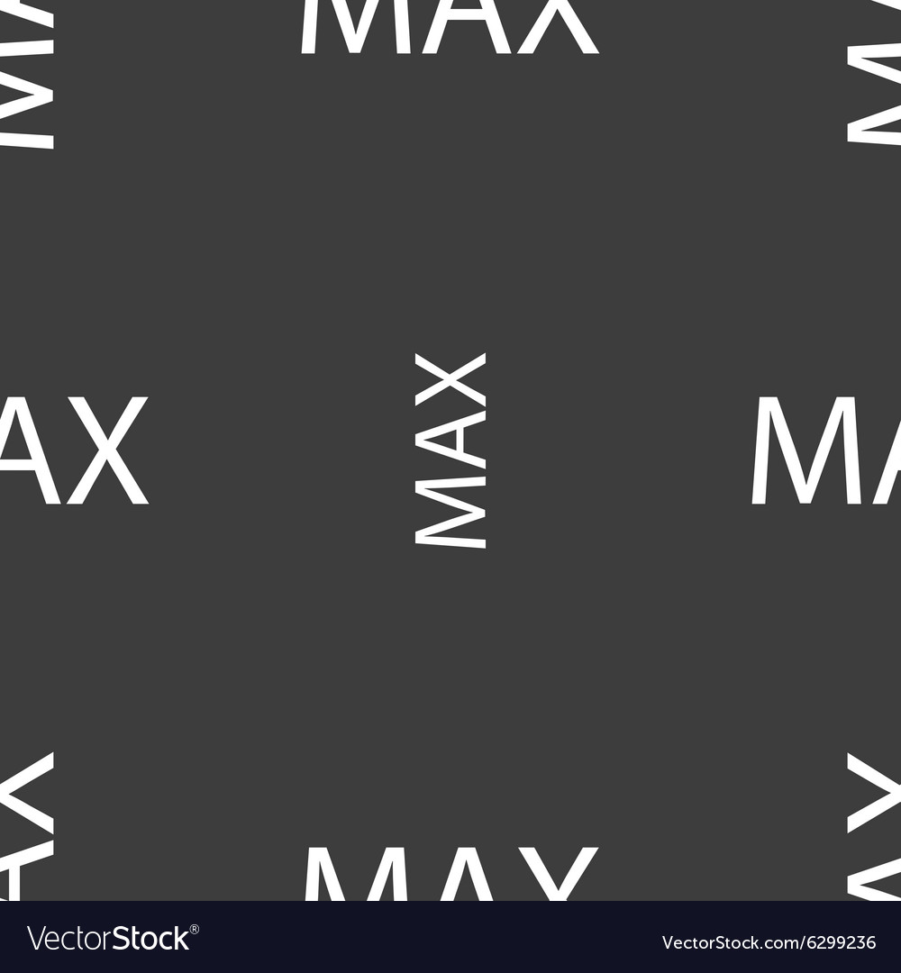 Maximales Zeichensymbol nahtloses Muster auf einem Grau